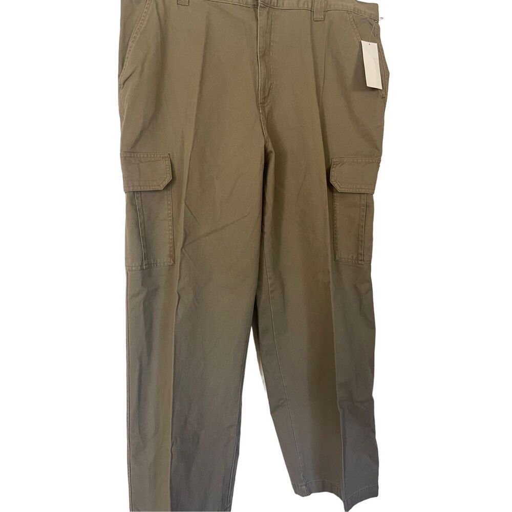 Chaps Men's Straight Leg Cargo Brown Pants Size 38/30 - Picture 6 of 10